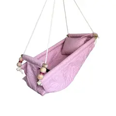ARTESANAL - Hamaca para Bebé Rosa acolchada