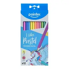 POINTER - Lápices De Color Pastel 12 Unidades Para Niños