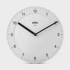 BRAUN - Reloj De Pared Grande Análogo Blanco