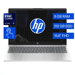 HP - Portátil 15 IA 15-fd2351la Intel® Core™ Ultra 5 225U 8GB RAM 512GB SSD Windows 11 Home