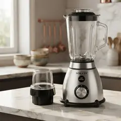 SOKANY - Licuadora Multiuso Sk-03031 1.5l 800w Con Molinillo Vaso De Vidrio