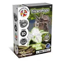 SCIENCE4YOU - Kit Excavación Triceratops Brilla en la Oscuridad