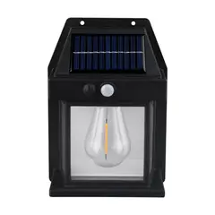 GENERICO - Lámpara Led Solar Aplique Pared Exterior Con Sensor De Movimiento