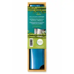 GENERICO - Dispensador Y Cortador De Papel Aluminio ,vinipel En Bambú 33cm