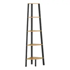 GENERICO - Estante Esquinero 5 Niveles Industrial Moderno En Mdf Muebles Hogar Color Cafe