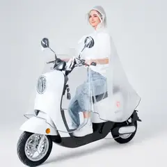 NUBOTTA - Impermeable Poncho Capa Lluvia Moto Scooter Bici Con Visera Ref 1516