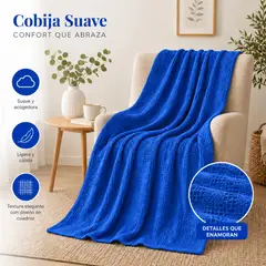 ELEGANT - Cobija 100% Algodón Piqué Galleta 150x205cm