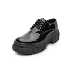 SEVENTEEN - MOCASIN NEGRO CHAROL BEGONYA
