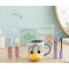 TRENDY - Kit Pato Donald (Mug + sombra roll on 2.7gr + gel fijador de cejas Glow + iluminador dreams 16gr)