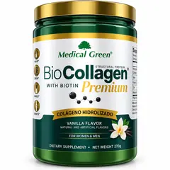 MEDICAL GREEN - SUPLEMENTO CON COLAGENO HIDROLIZADO X 270G./ BIOCOLLAGEN PREMIUM M.G.