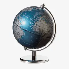TROIKA - Globo Terraqueo Gagarin Azul Plata