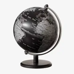 TROIKA - Globo Terraqueo Gagarin Negro Plata