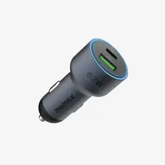 MOMAX - Cargador De Carro Carga Rápida 67w Doble Gris