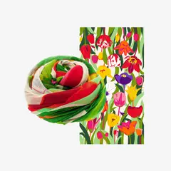 PYLONES - Bufanda Suave De Diseño Francés Tulipes
