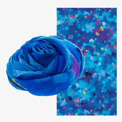 PYLONES - Bufanda Suave De Diseño Francés Blue Palette