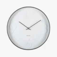 PRESENT TIME - Reloj De Pared Con Mecanismo Silencioso Ayuno Gris