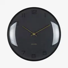 PRESENT TIME - Reloj Pared Con Mecanismo Silencioso Dome Negro
