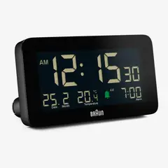 BRAUN - Reloj Despertador Con Temperatura Negro