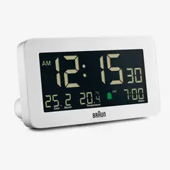 BRAUN - Reloj Despertador Con Temperatura Blanco