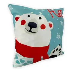 GENERICO - Cojín Decorativo Para Cuarto Infantil Diseño Oso Azul Con Relleno 45x45cm Textiles Hogar Decoracion