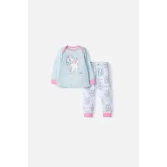 DISNEY - Pijama gata Marie con pantalón largo multicolor para bebé niña