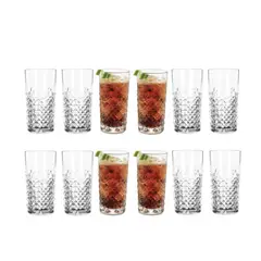 LIBBEY - Set x12 Vasos Largos Carats 410 ml – Vidrio