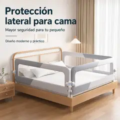 OEM - Barandas de cama 3 piezas para niños, cama King 2x2 metros