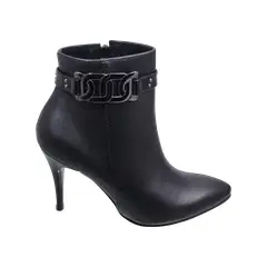 GENERICO - BOTIN TACON PUNTILLA PARA MUJER NEGRO