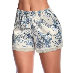 LAURA - SHORT DE PIJAMA EN SATÍN CON ENCAJE