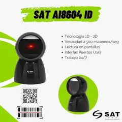 SAT - LECTOR DE CODIGOS DE BARRAS AI8604 ID OMNIDIRECCIONAL / USB