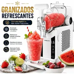 TECNOHOGAR JS - Máquina Granizados Helados Bebidas Cocteles 2 Litros 250w
