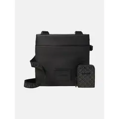 CALVIN KLEIN - Bolso negro utilitario plano con bolso mini extraíble
