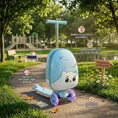 ZHOPI CO - Patineta Scooter Niños Con Maleta Plegable 3 Ruedas