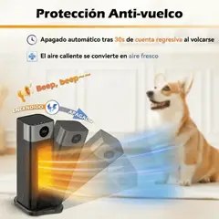 GENERICO - Calefactor Electrico 1500W Oscilante Con Temporizador y Control Remoto