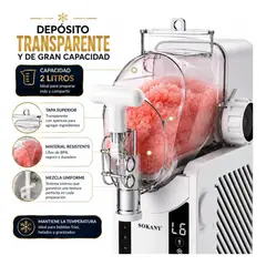TECNOHOGAR JS - Máquina Granizados Helados Bebidas Cocteles 2 Litros 250w
