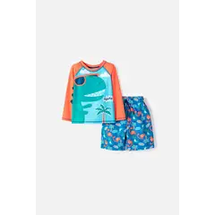 LITTLEMIC - Conjunto de baño de multicolor para niño 2t a 6t