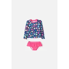 LITTLEMIC - Conjunto de baño de multicolor para niña 2t a 6t