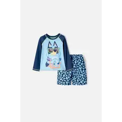 BLUEY - Conjunto baño de multicolor de camiseta manga larga para niño 2t a 6t