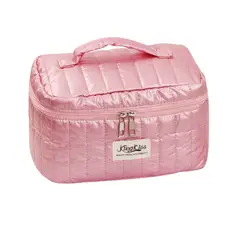 GENERICO - Cosmetiquera Neceser Bolso Maquillaje Viaje Acolchada Organizador Rosa