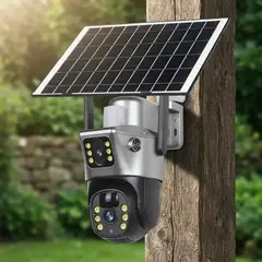 GENERICO - Cámara Solar 4G Solo Datos Sim Claro Con Seguimiento Móvil Automático + Panel Solar