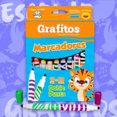 GENERICO - Marcadores doble punta 10 unidades