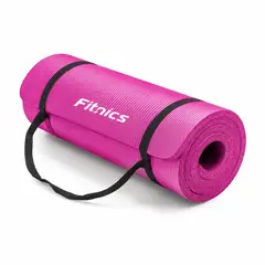 FITNICS - Tapete Mat de Yoga Colchoneta Gruesa 15mm - Rosa