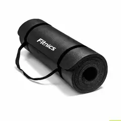 FITNICS - Tapete Mat de Yoga Colchoneta Gruesa 15mm - Negro