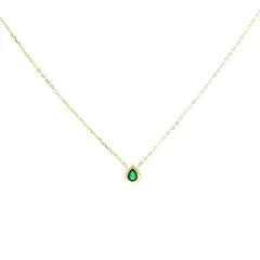 ALDA & ROMERA - Green Drop Necklace Silver 925