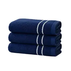 CANNON - Toallas De Manos En Algodón X 3 Unidades Doble Secado Grande 70cm x 40cm Color Azul Oscuro