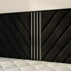 GENERICO - Combo Juego de Alcoba premium Doble NEGRO 140x190: Base Cama, Colchón Semi-Ortopédico y Espaldar de Lujo