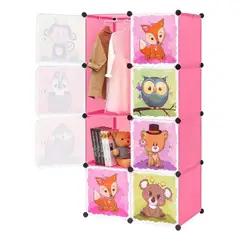 FRAGOLA KIDS - Closet Cajas Organizador Ropa Estante Armario Infantil Niña Rosa
