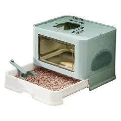 FRAGOLA KIDS - Caja De Arena Arenero Para Gatos Grande Plegable Hogar Verde
