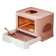 FRAGOLA KIDS - Caja De Arena Arenero Para Gatos Grande Plegable Hogar Rosa