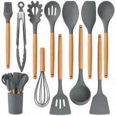 ONE PIXEL - Set Utensilios Para Cocina En Silicona 12 Piezas